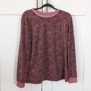 Pink Leopard Print Women's Top - M